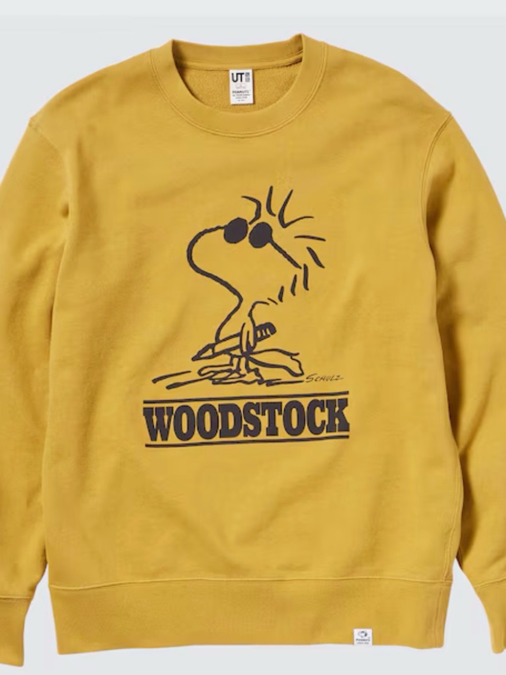LIKE NEW: UNIQLO UT Peanuts Woodstock Graphic Sweatshirt Yellow Size S